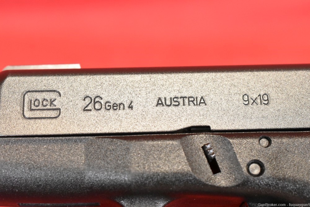 Glock 26 Gen 4 9mm Frying Pan Finish Fiber Optic Talon Tape G26 26-img-18