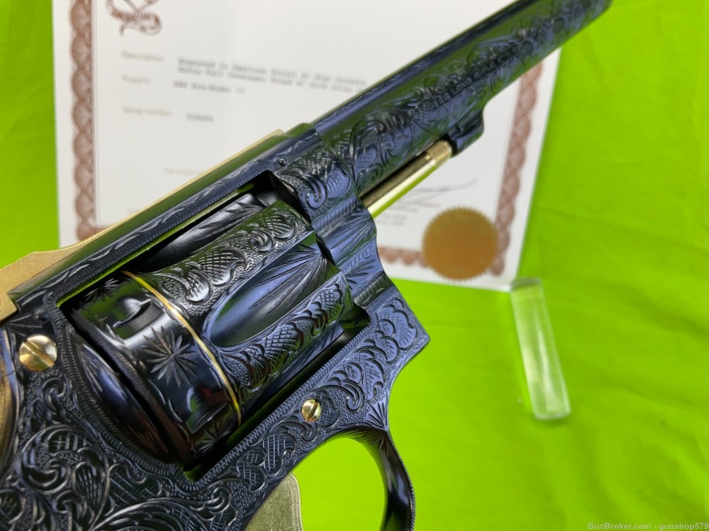 GOLD FULL COVERAGE MASTER ENGRAVED SMITH & WESSON K22 PRE 17 FLANNERY 22LR-img-21