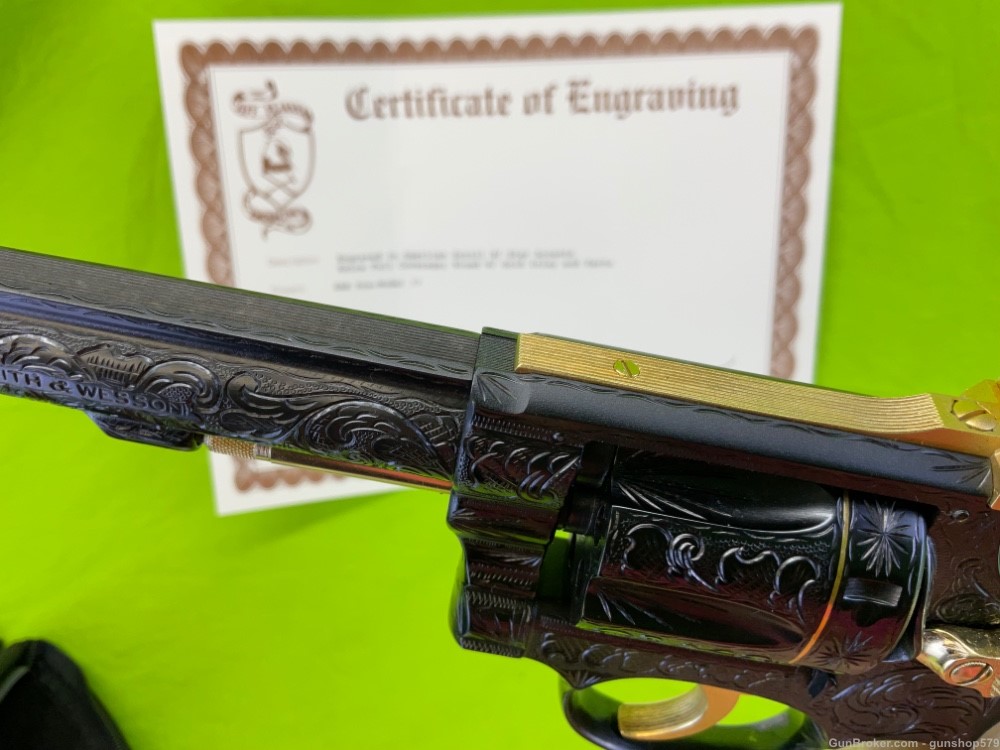 GOLD FULL COVERAGE MASTER ENGRAVED SMITH & WESSON K22 PRE 17 FLANNERY 22LR-img-10