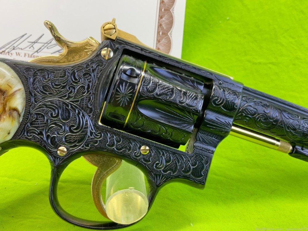 GOLD FULL COVERAGE MASTER ENGRAVED SMITH & WESSON K22 PRE 17 FLANNERY 22LR-img-35