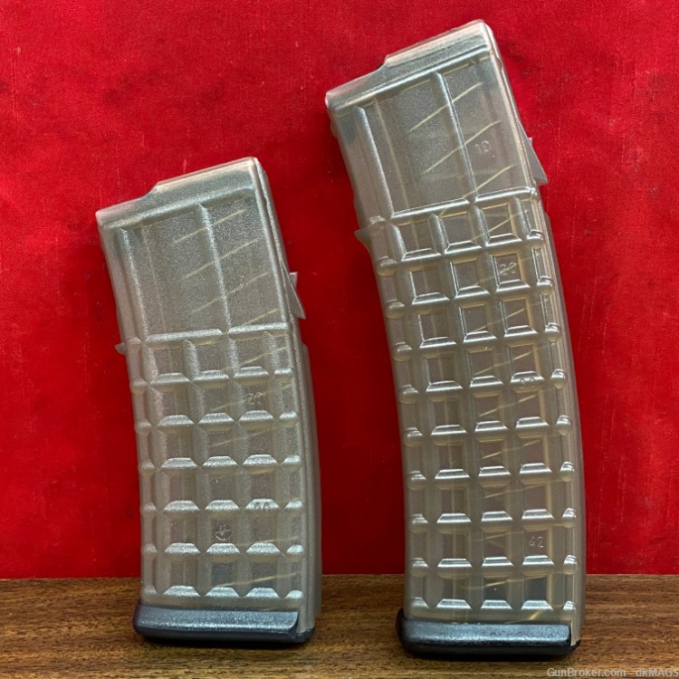 2 Preban Steyr AUG 5.56mm Translucent Waffle Magazines 42 and 30 Round Mag -img-2