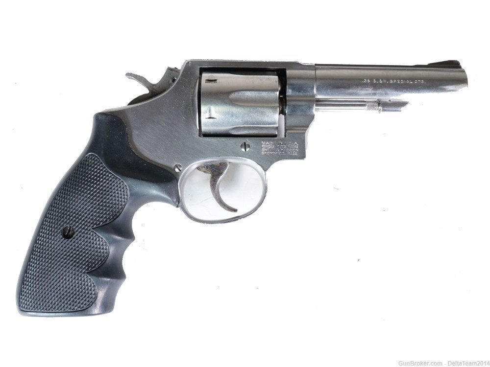Smith & Wesson .38 Special +P 64-5 Stainless 4” Heavy Barrel Revolver-img-0