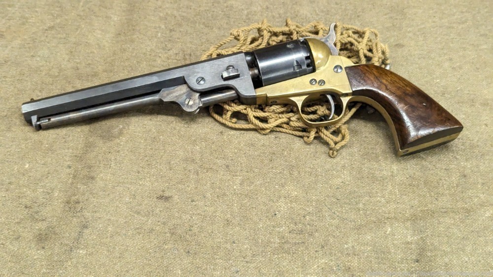  EIG Navy Colt Navy brass frame black powder revolver 36 cal 1851-img-6