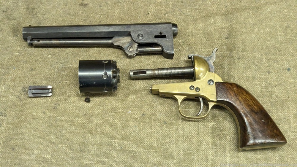  EIG Navy Colt Navy brass frame black powder revolver 36 cal 1851-img-20