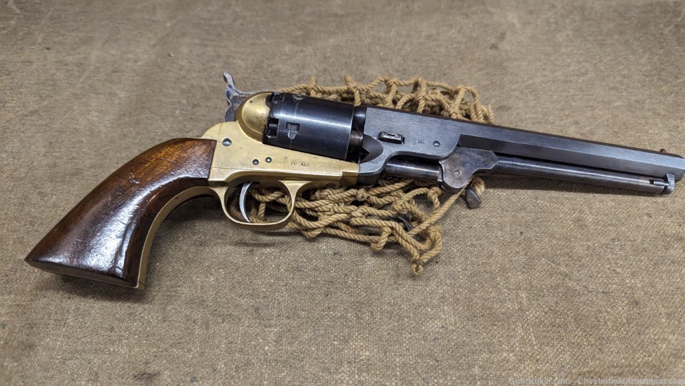  EIG Navy Colt Navy brass frame black powder revolver 36 cal 1851-img-0