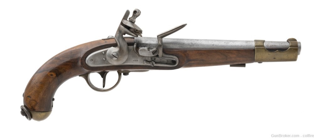 Austrian Model 1851 Tube Lock Pistol Altered to Flintlock (AH6451)-img-0