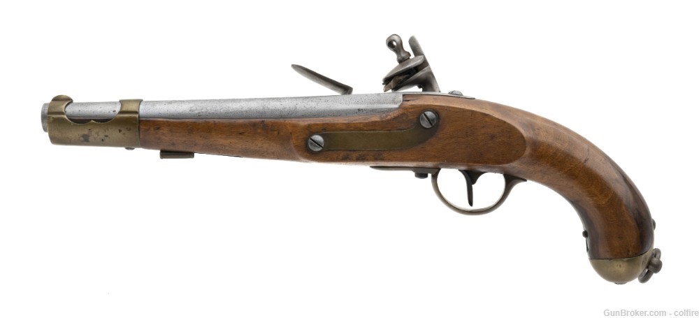 Austrian Model 1851 Tube Lock Pistol Altered to Flintlock (AH6451)-img-1