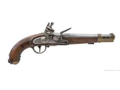 Austrian Model 1851 Tube Lock Pistol Altered to Flintlock (AH6451)