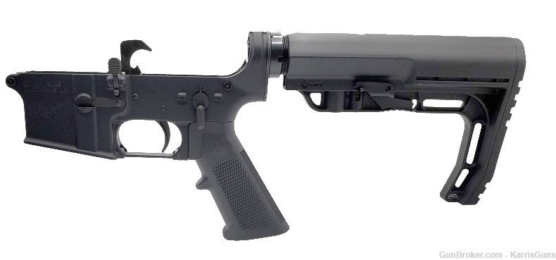 Konza AR-15 Carbine 7075 Aluminum Lower With MFT Minimalist Stock Black-img-1