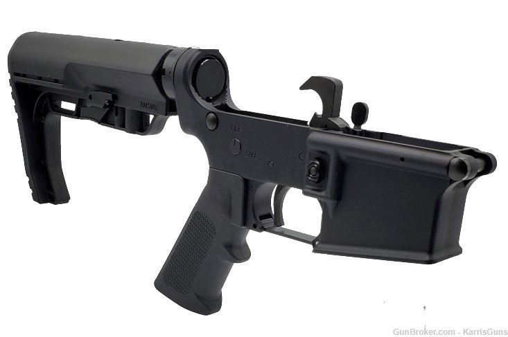Konza AR-15 Carbine 7075 Aluminum Lower With MFT Minimalist Stock Black-img-0