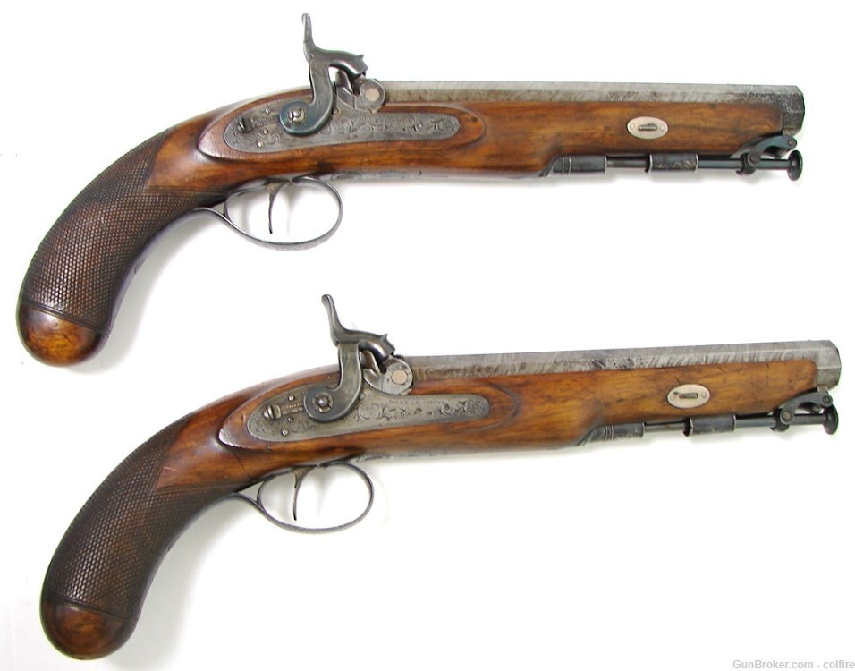 Pair of Percussion Travelers pistols  (AH2780)-img-8