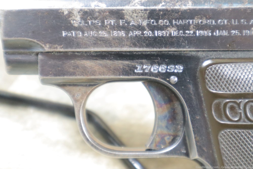 1918 Made Colt M1908 Pocket Hammerless .25ACP Penny Bid NO RESERVE-img-18