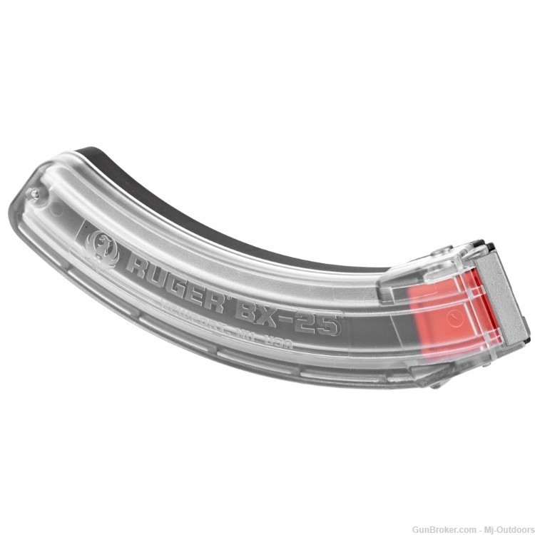 Ruger BX-25 Rifle Magazine for 10/22 .22LR 25rds Translucent Clear 2 Pack-img-2