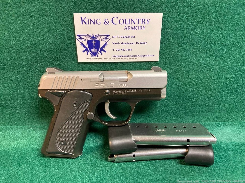KIMBER SOLO CARRY 9MM 3 MAGS USED TWO TONE WITH SAFETY-img-0