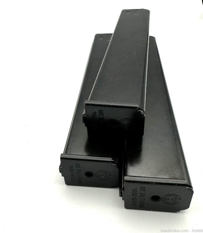 Pack of 3 AR15 Colt Style 9MM 32 Round Magazine Metalform 9SMG.32.S Mag-img-3