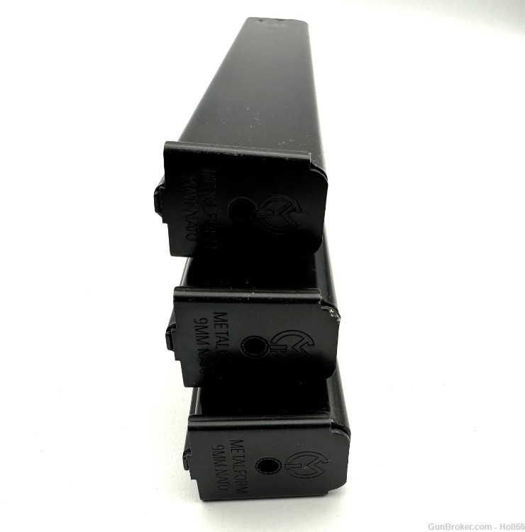 Pack of 3 AR15 Colt Style 9MM 32 Round Magazine Metalform 9SMG.32.S Mag-img-5