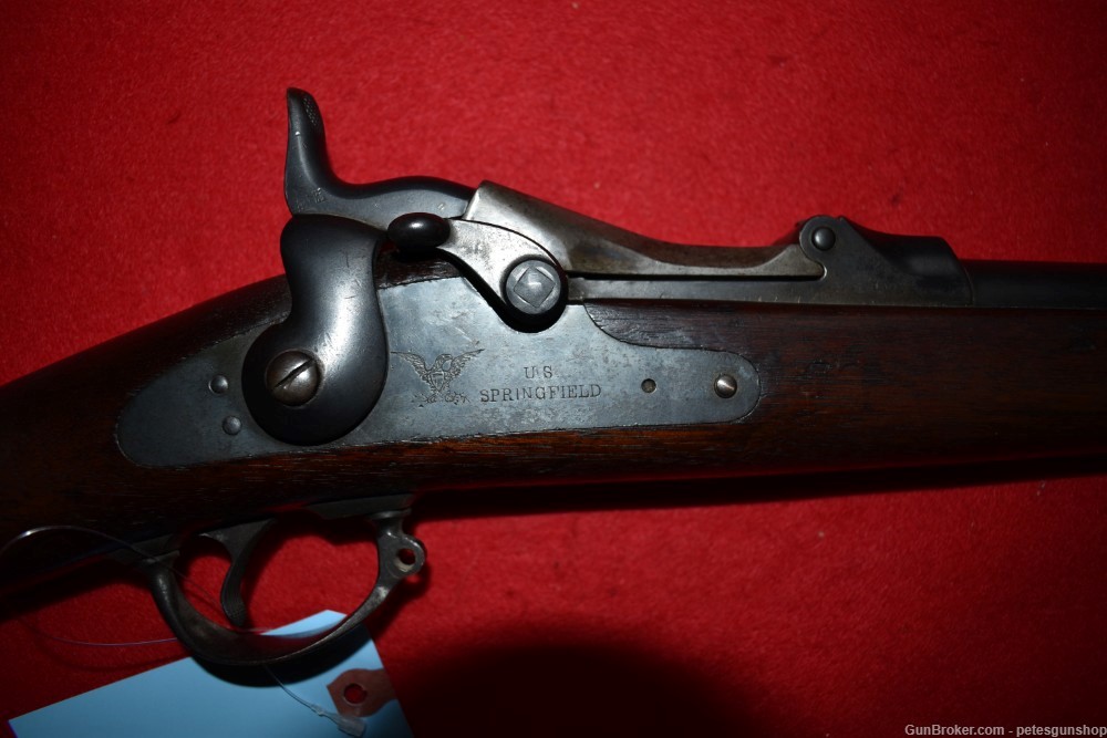 1873 Springfield Trapdoor Rifle, Mint Bore, ANTIQUE, Penny START!-img-4