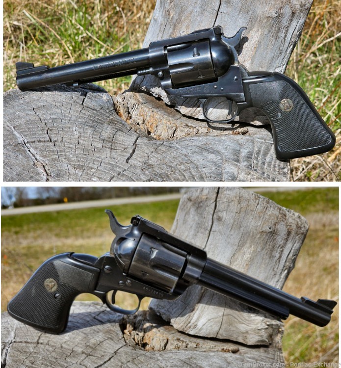 1971 Ruger Blackhawk 41Magnum Revolver w Box & Extra Grips-img-0