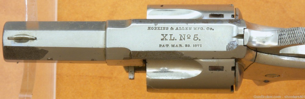 Nice Little Hopkins & Allen Mfg. XL No.5 S.A. Revolver Antique 38RF-img-4