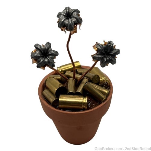Bullet Flower Pot, Freedom Flowers, Forever Bouquet, Valentine's Day Gift-img-0