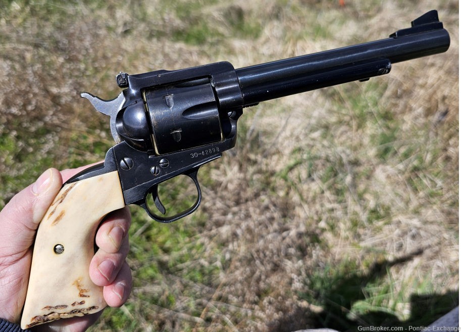 1970 Ruger Blackhawk  .357 Magnum Revolver w Box & Extra Grips-img-12