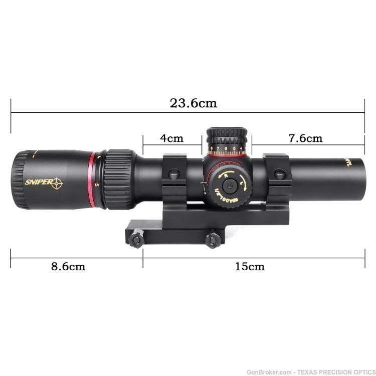 SNIPER VT1-5X24 FFP Tactical Compact Riflescope illuminated Reticle-img-3