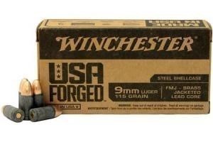 Winchester USA 9mm Luger 115 Grain FMJ Steel Case Two 50 Rd Boxes-img-1