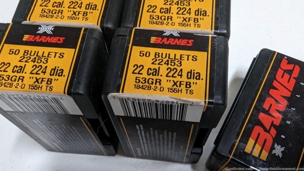 Barnes 53 gr XFB bullets   9 boxes of 50-img-2