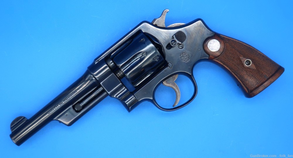 Smith & Wesson 38/44 Heavy Duty 1930's Nice Re-Blue Shooter-img-0