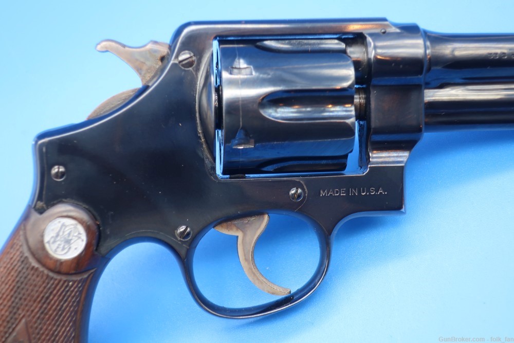 Smith & Wesson 38/44 Heavy Duty 1930's Nice Re-Blue Shooter-img-12