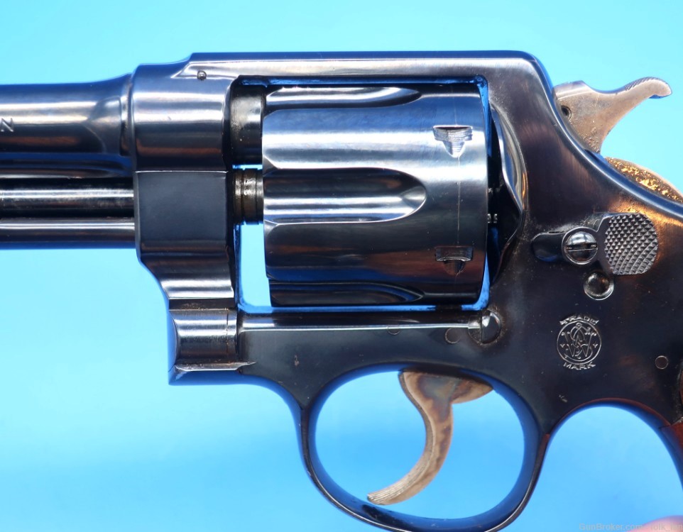 Smith & Wesson 38/44 Heavy Duty 1930's Nice Re-Blue Shooter-img-3