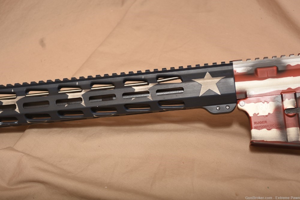 Ruger AR-556 AR15 USA Flag Cerakote 5.56 Free Float Rifle Penny Start!-img-6