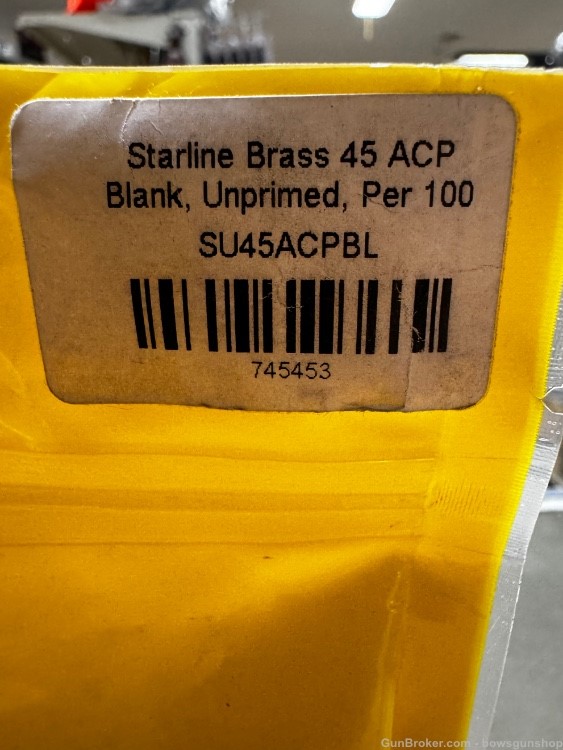 Starline 45 ACP BLANK Brass (FOR RELOADING BLANKS ONLY) -img-1