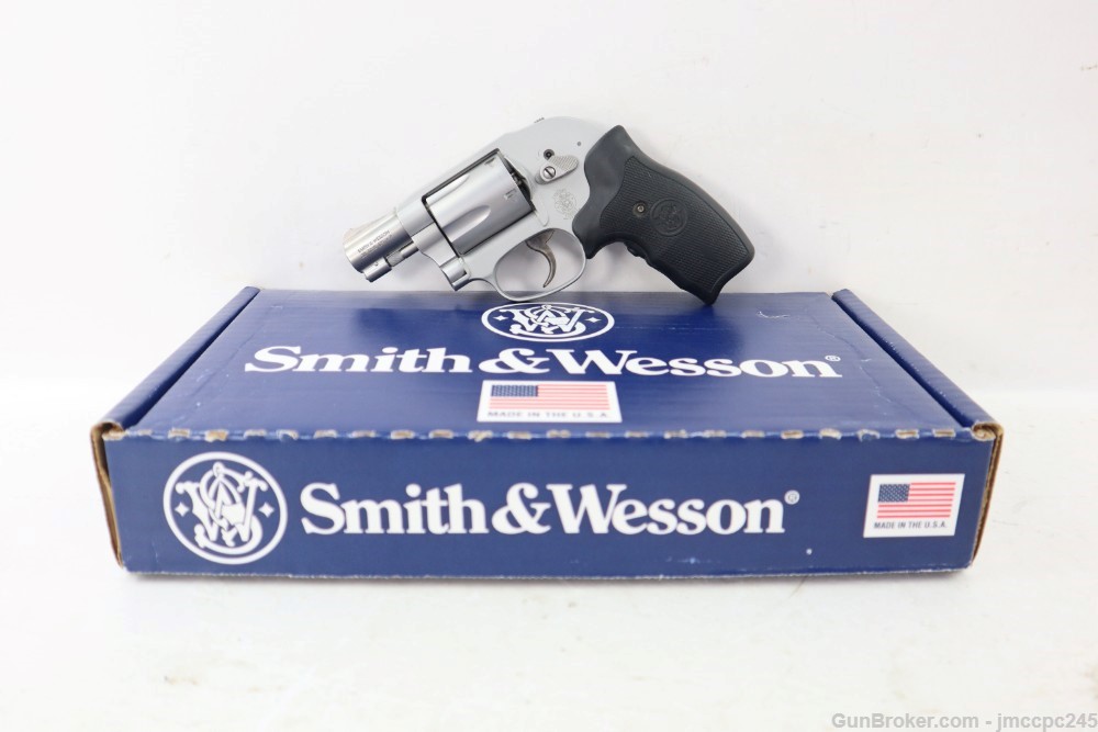 Very Nice Smith & Wesson 638-3 .38 Special Revolver W/ Box W/ Laser Grips -img-0
