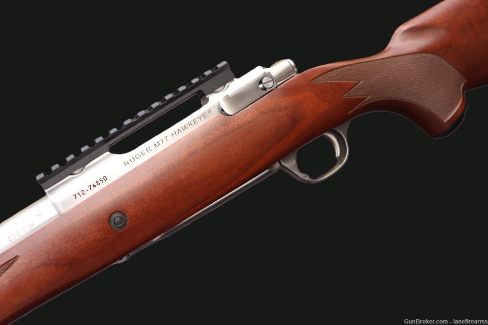 RUGER M77 HAWKEYE HUNTER WALNUT/STAINLESS .308 WINCHESTER - 57107-img-9