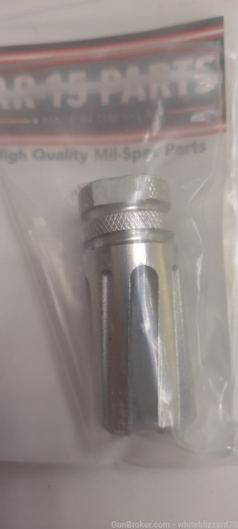 4 Prong Stainless AR-15 Flash Hider .223/5.56 1/2"-28 Fieldsports USA-img-1