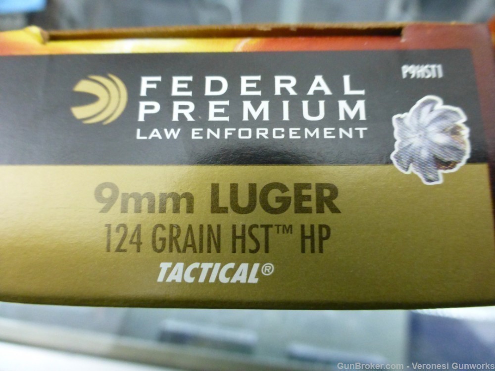 200 ROUNDS FEDERAL HST HP 9MM 124GR JHP 4 BOXES OF 50 P9HST1 LE AMMO-img-3