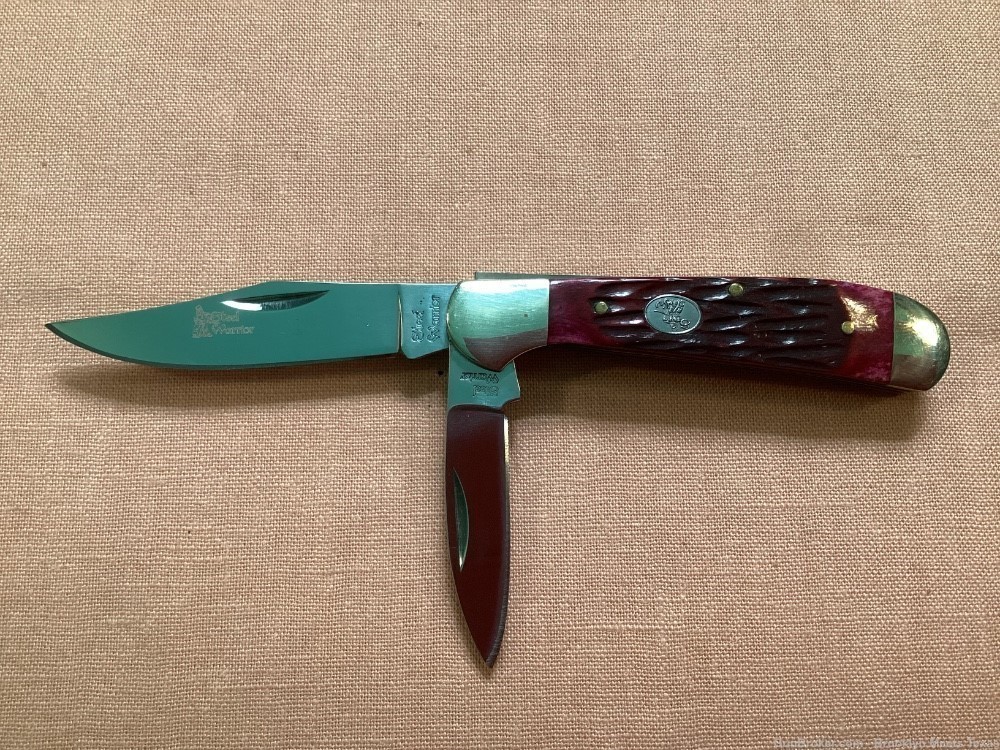 Steel Warrior Pocket Knife, Brown.-img-0