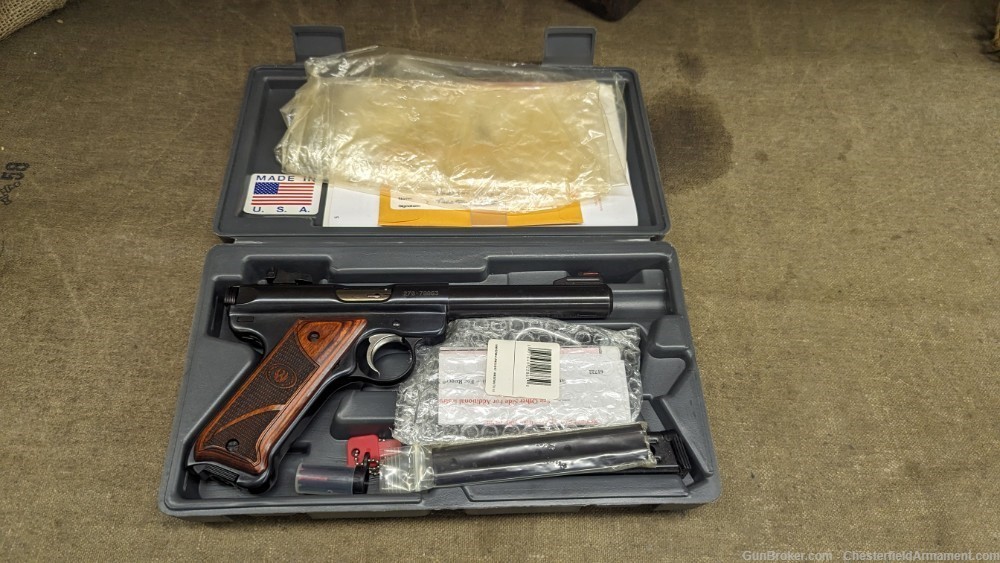 Ruger Mark III Deluxe Talo blued 5-1/2 HB pistol, w/ box-img-32