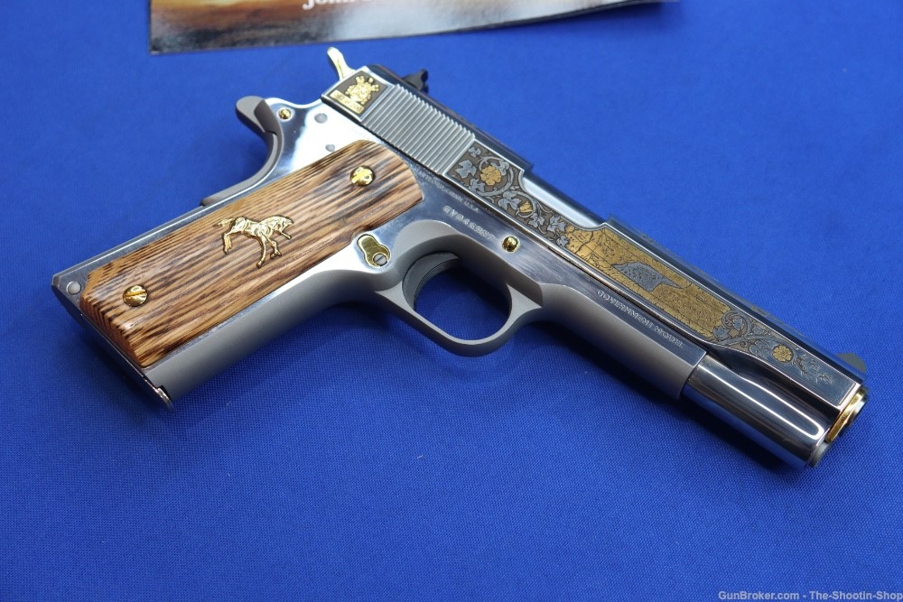 Colt 1911 Pistol LOST STATE OF FRANKLIN Gold Engraved 45ACP Stainless 45 SA-img-40