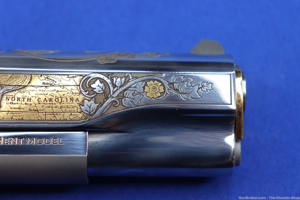 Colt 1911 Pistol LOST STATE OF FRANKLIN Gold Engraved 45ACP Stainless 45 SA-img-24