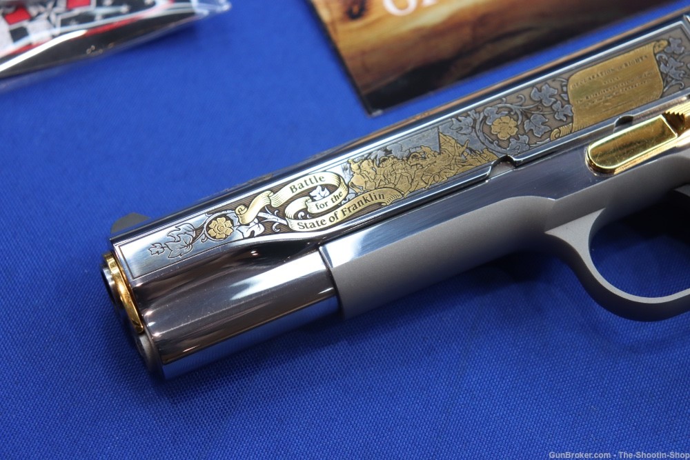 Colt 1911 Pistol LOST STATE OF FRANKLIN Gold Engraved 45ACP Stainless 45 SA-img-2