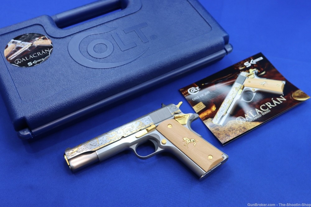 Colt Untamed Series ALACRAN 1911 Pistol GOLD ENGRAVED 38 Super 1 of 200 New-img-0
