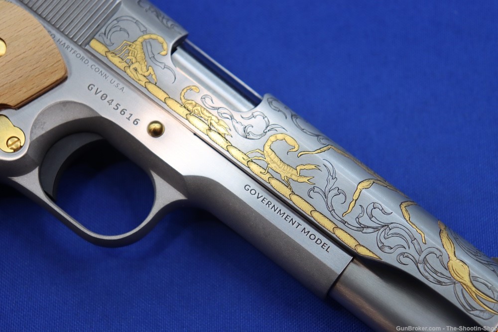 Colt Untamed Series ALACRAN 1911 Pistol GOLD ENGRAVED 38 Super 1 of 200 New-img-10