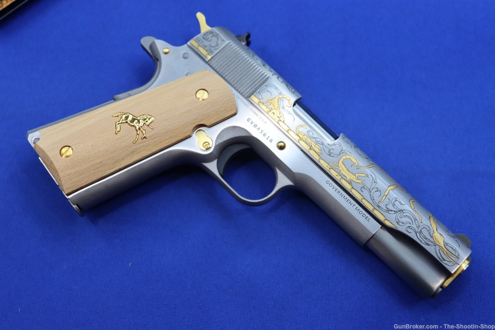 Colt Untamed Series ALACRAN 1911 Pistol GOLD ENGRAVED 38 Super 1 of 200 New-img-25