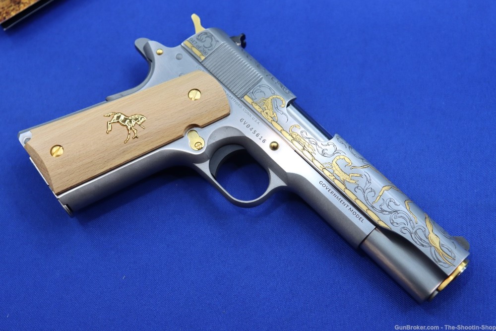 Colt Untamed Series ALACRAN 1911 Pistol GOLD ENGRAVED 38 Super 1 of 200 New-img-8