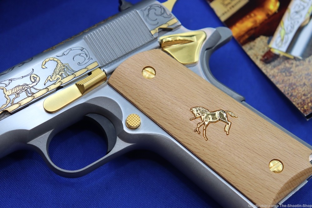 Colt Untamed Series ALACRAN 1911 Pistol GOLD ENGRAVED 38 Super 1 of 200 New-img-6