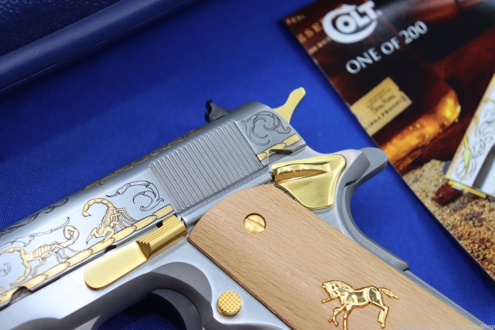 Colt Untamed Series ALACRAN 1911 Pistol GOLD ENGRAVED 38 Super 1 of 200 New-img-5