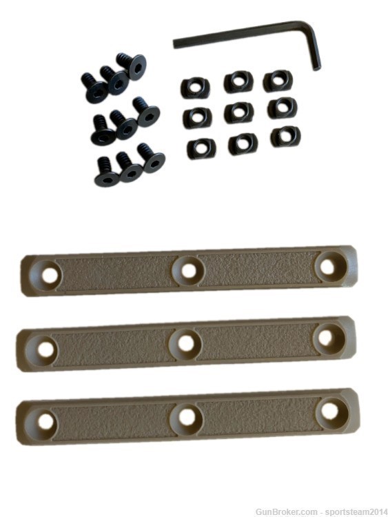 FDE/TAN! 3-pack! MLOK Rail 5" cover grip panels For MLOK AR15/308 Handguard-img-0