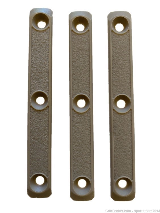 FDE/TAN! 3-pack! MLOK Rail 5" cover grip panels For MLOK AR15/308 Handguard-img-1